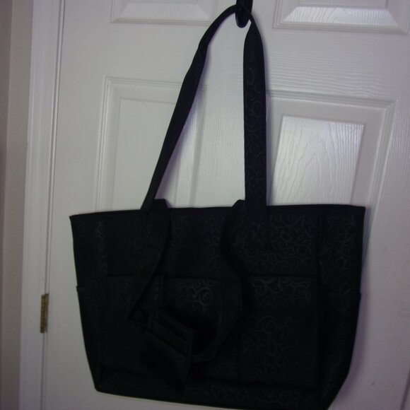 NEW ZERO GRID Trip Travel Extra Large Tote Bag Windsor  Black Brown Indigo - Picture 13 of 16